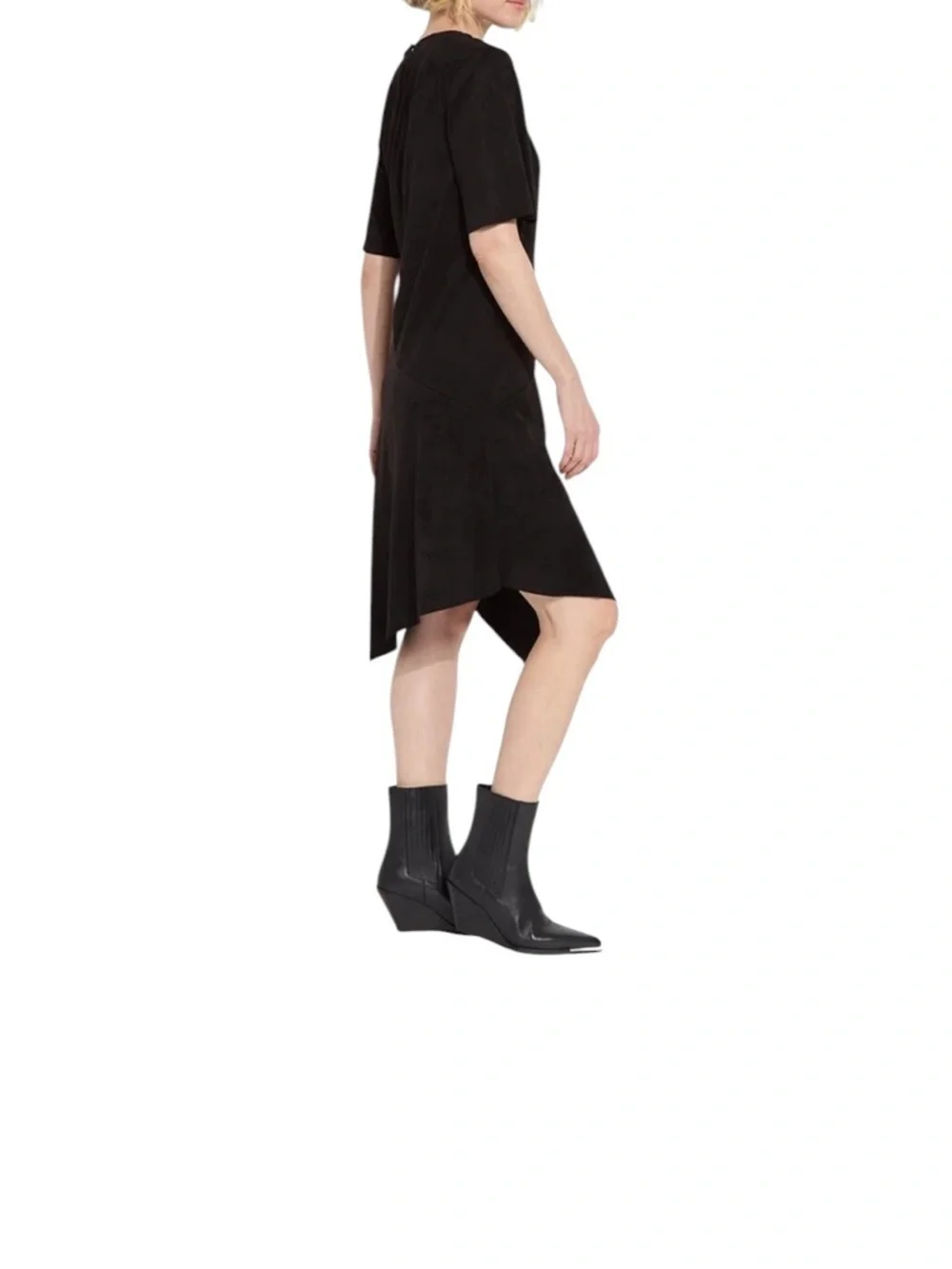 Lysse Sadie Asymmetric Dress - Black XS NWT